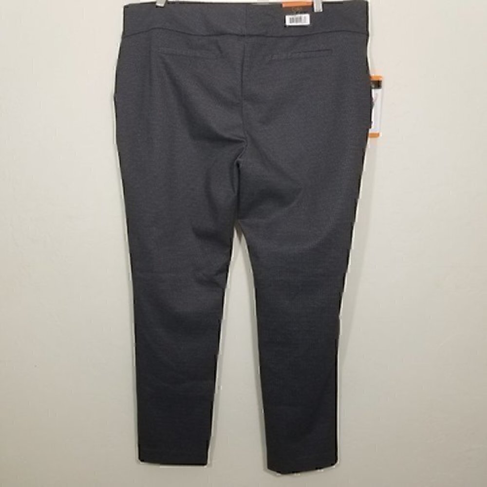 NWT Dalia Built-in Tummy Control Mid Rise Pull-on Gray Stretch Pants Size XXL - Picture 8 of 11